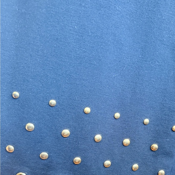 Roz & Ali Black Mini Dress with Gold Eyelets - Picture 6 of 7